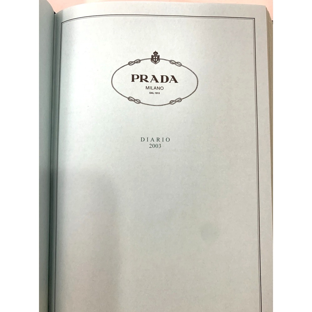 Prada Diary Diario‎ Calendar Planner Journal Book 2003 Italian Gold Edges CLEAN